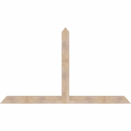 Ekena Millwork Portland Smooth Timber Gable Bracket, Douglas Fir, 96"W x 56"H x 3 1/2"D x 5 1/2"F, 14/12 Pitch GBW096X56X0406POR00SDF